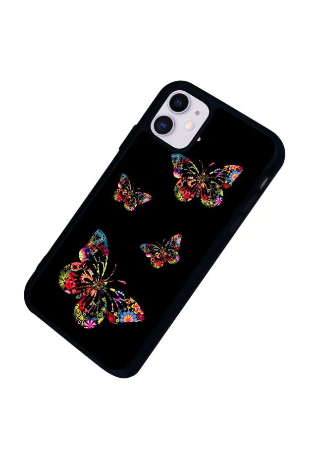 iPhone 11 Uyumlu Kelebek Tasarımlı Glossy Premium Kılıf
