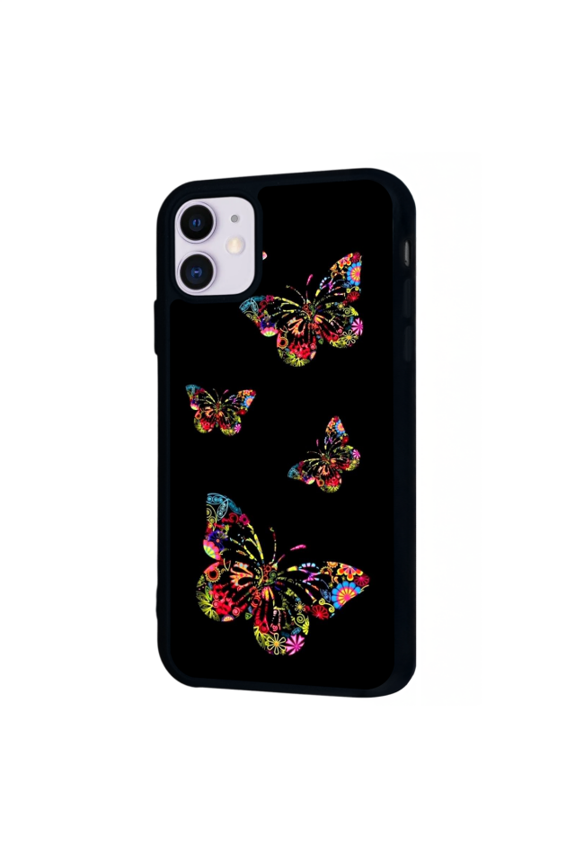 iPhone 11 Uyumlu Kelebek Tasarımlı Glossy Premium Kılıf