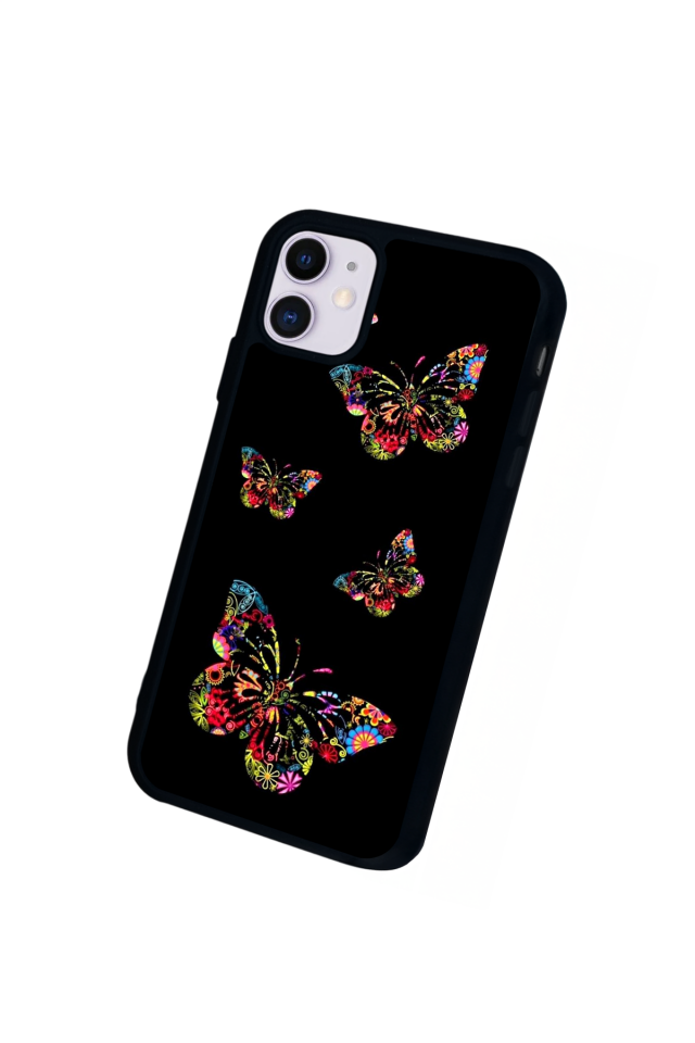 iPhone 11 Uyumlu Kelebek Tasarımlı Glossy Premium Kılıf