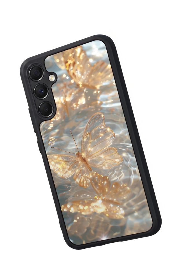 Samsung Galaxy M34 Uyumlu Kelebek Tasarımlı Glossy Premium Kılıf