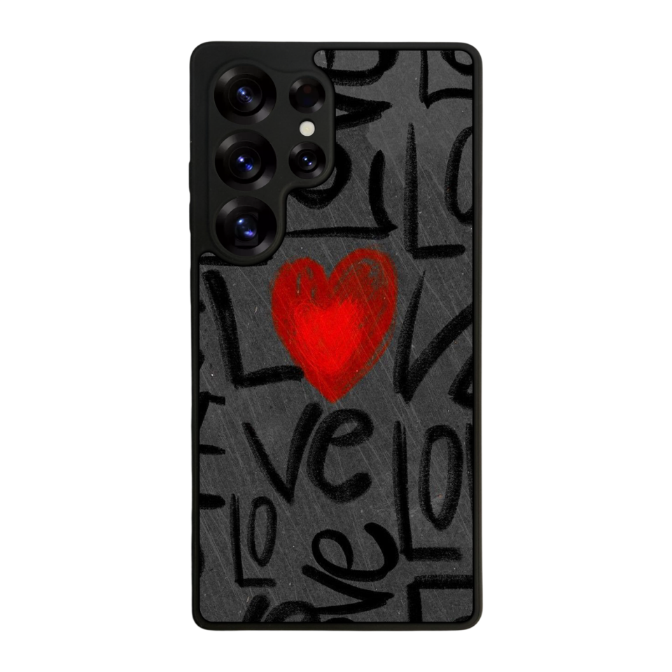 Samsung Galaxy S25 Ultra Uyumlu Love Tasarımlı Glossy Premium Kılıf