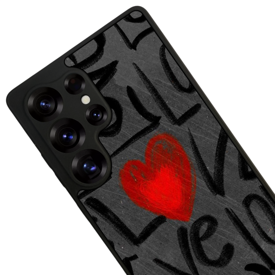 Samsung Galaxy S25 Ultra Uyumlu Love Tasarımlı Glossy Premium Kılıf