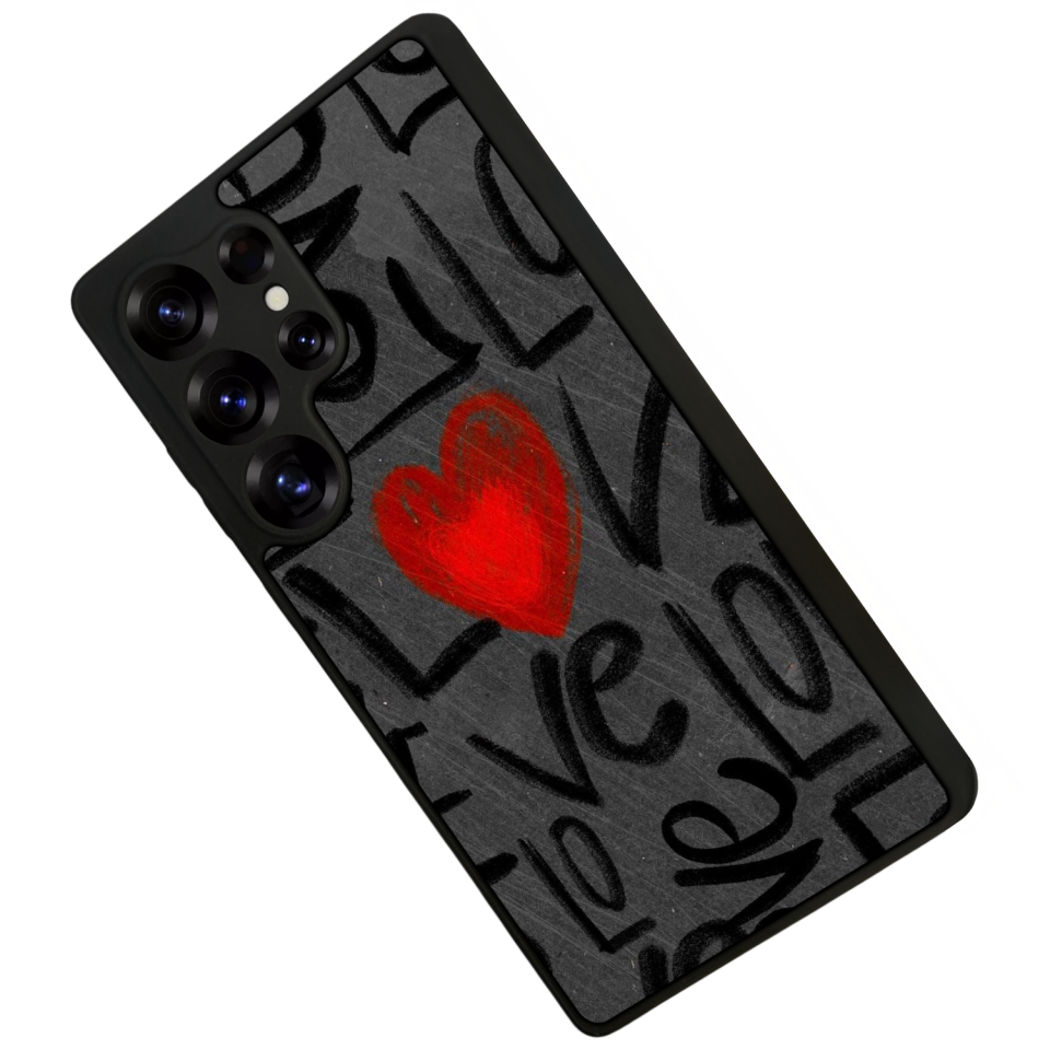 Samsung Galaxy S25 Ultra Uyumlu Love Tasarımlı Glossy Premium Kılıf