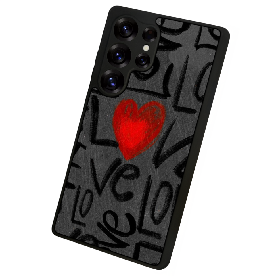 Samsung Galaxy S25 Ultra Uyumlu Love Tasarımlı Glossy Premium Kılıf