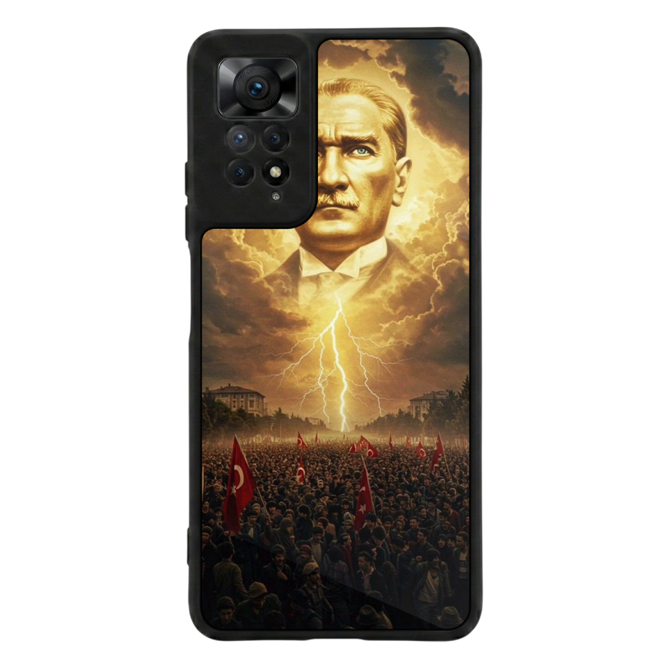 Xiaomi Redmi Note 12 Pro Uyumlu Mustafa Kemal Ataturk Tasarımlı Glossy Premium Kılıf