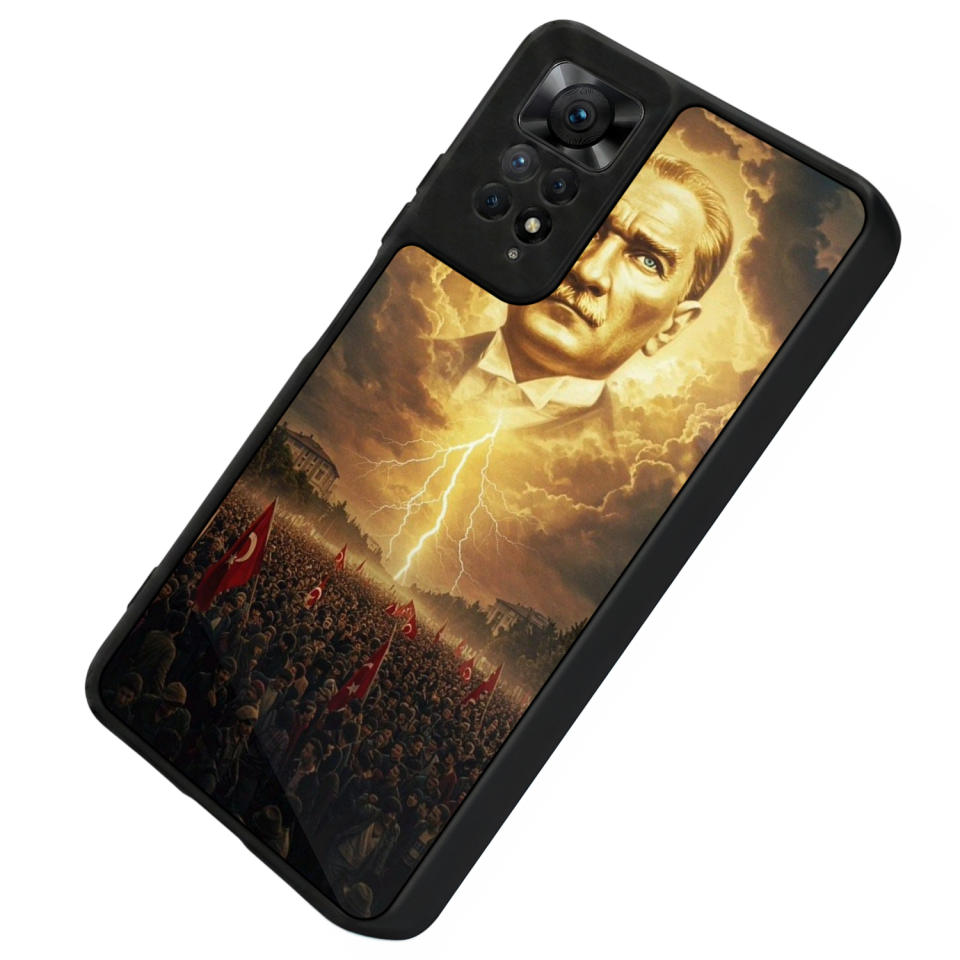 Xiaomi Redmi Note 12 Pro Uyumlu Mustafa Kemal Ataturk Tasarımlı Glossy Premium Kılıf