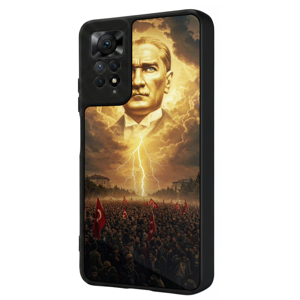 Xiaomi Redmi Note 12 Pro Uyumlu Mustafa Kemal Ataturk Tasarımlı Glossy Premium Kılıf