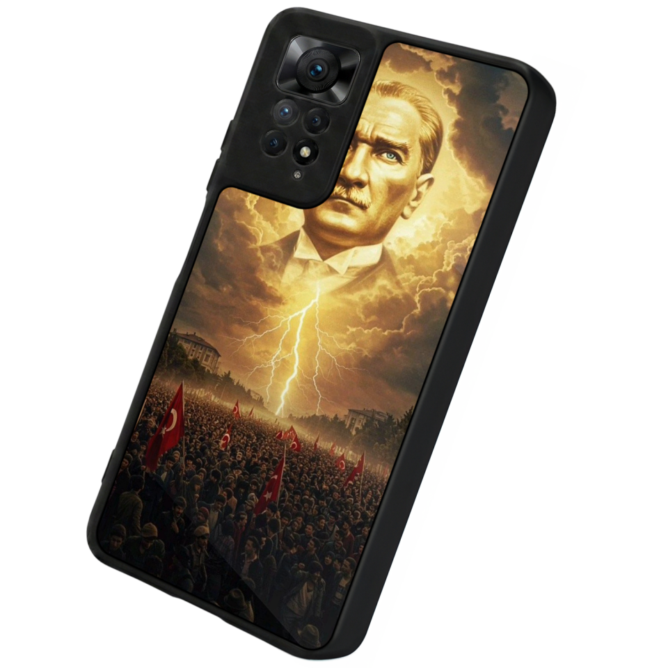 Xiaomi Redmi Note 12 Pro Uyumlu Mustafa Kemal Ataturk Tasarımlı Glossy Premium Kılıf