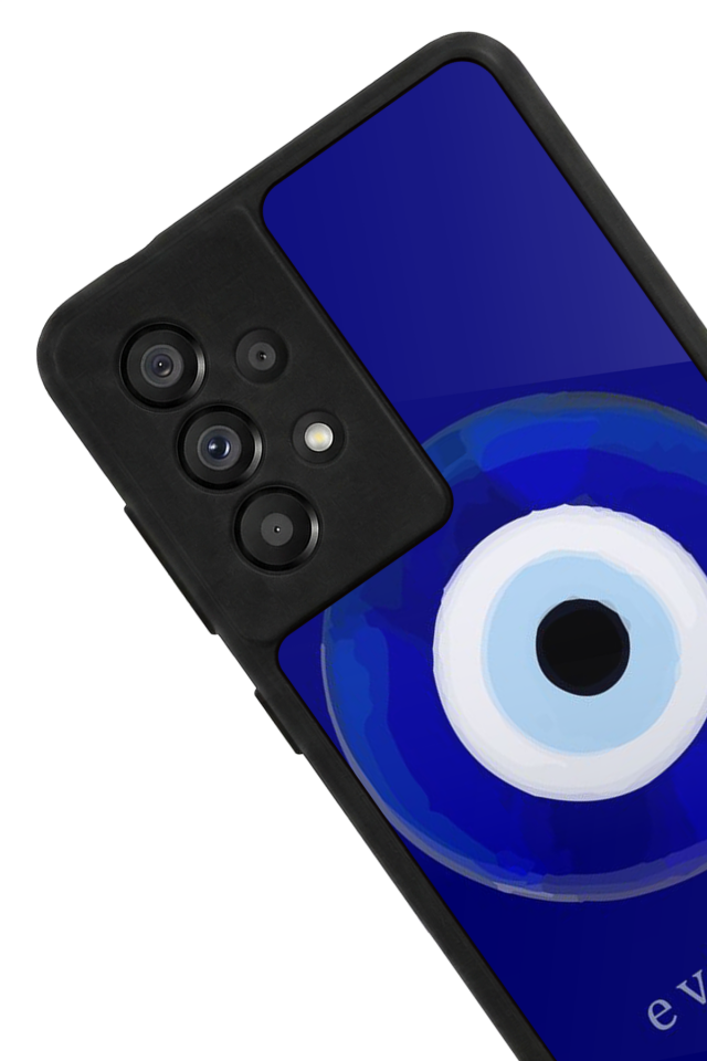 Samsung Galaxy A73 Uyumlu Nazar Tasarımlı Glossy Premium Kılıf