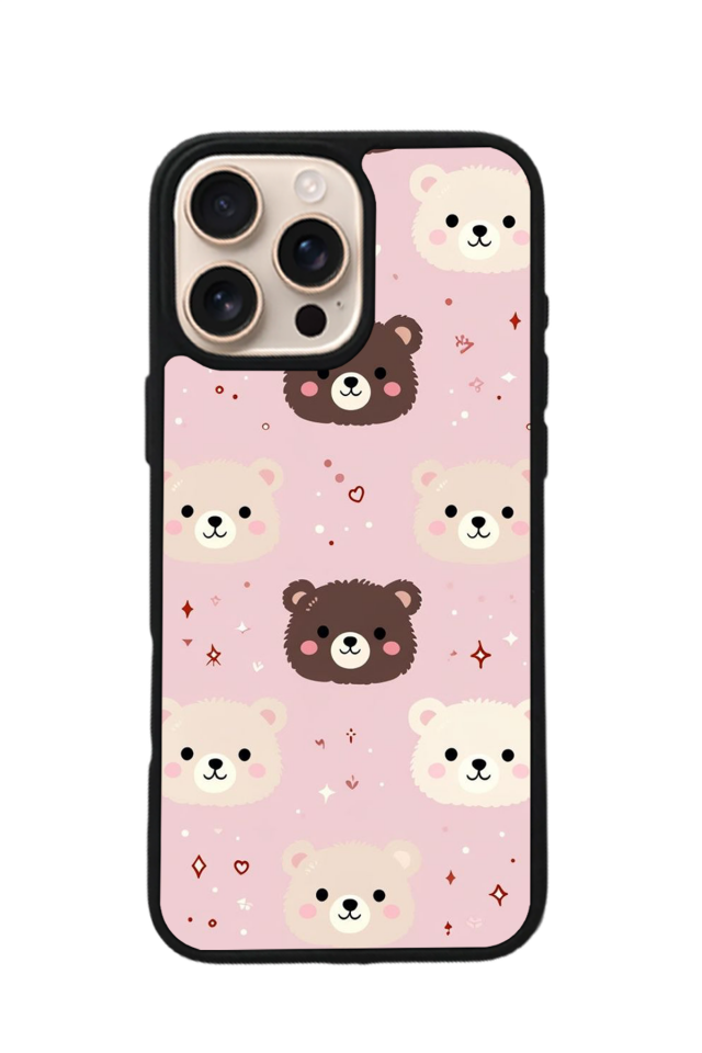 iPhone 15 Pro Uyumlu Ayı Tasarımlı Glossy Premium Kılıf