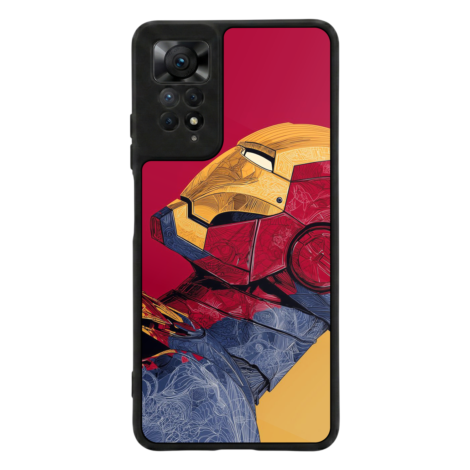 Xiaomi Redmi Note 11 Pro Uyumlu  Iron Man ( Demir Adam ) Tasarımlı Glossy Premium Kılıf