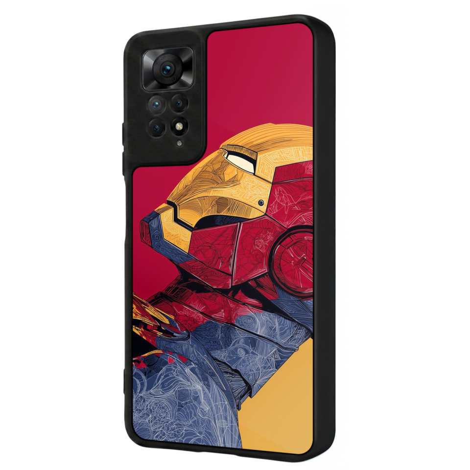 Xiaomi Redmi Note 11 Pro Uyumlu  Iron Man ( Demir Adam ) Tasarımlı Glossy Premium Kılıf