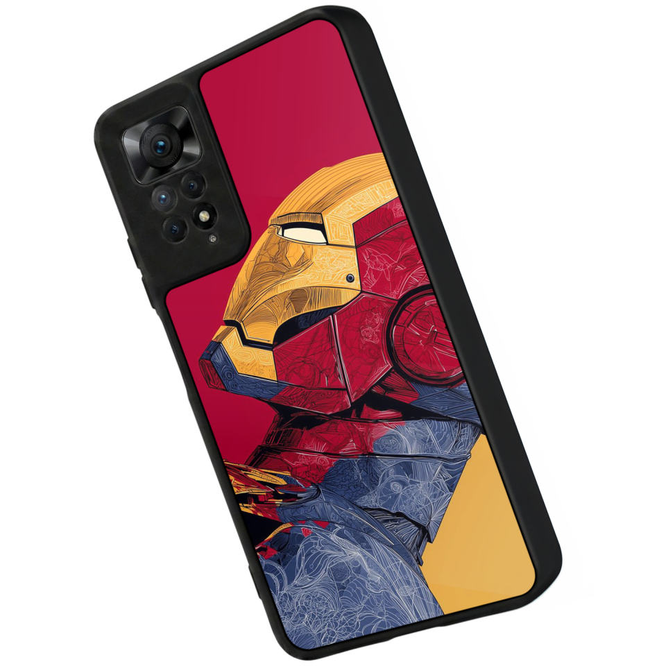 Xiaomi Redmi Note 11 Pro Uyumlu  Iron Man ( Demir Adam ) Tasarımlı Glossy Premium Kılıf