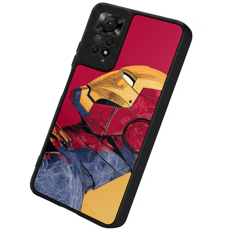 Xiaomi Redmi Note 11 Pro Uyumlu  Iron Man ( Demir Adam ) Tasarımlı Glossy Premium Kılıf