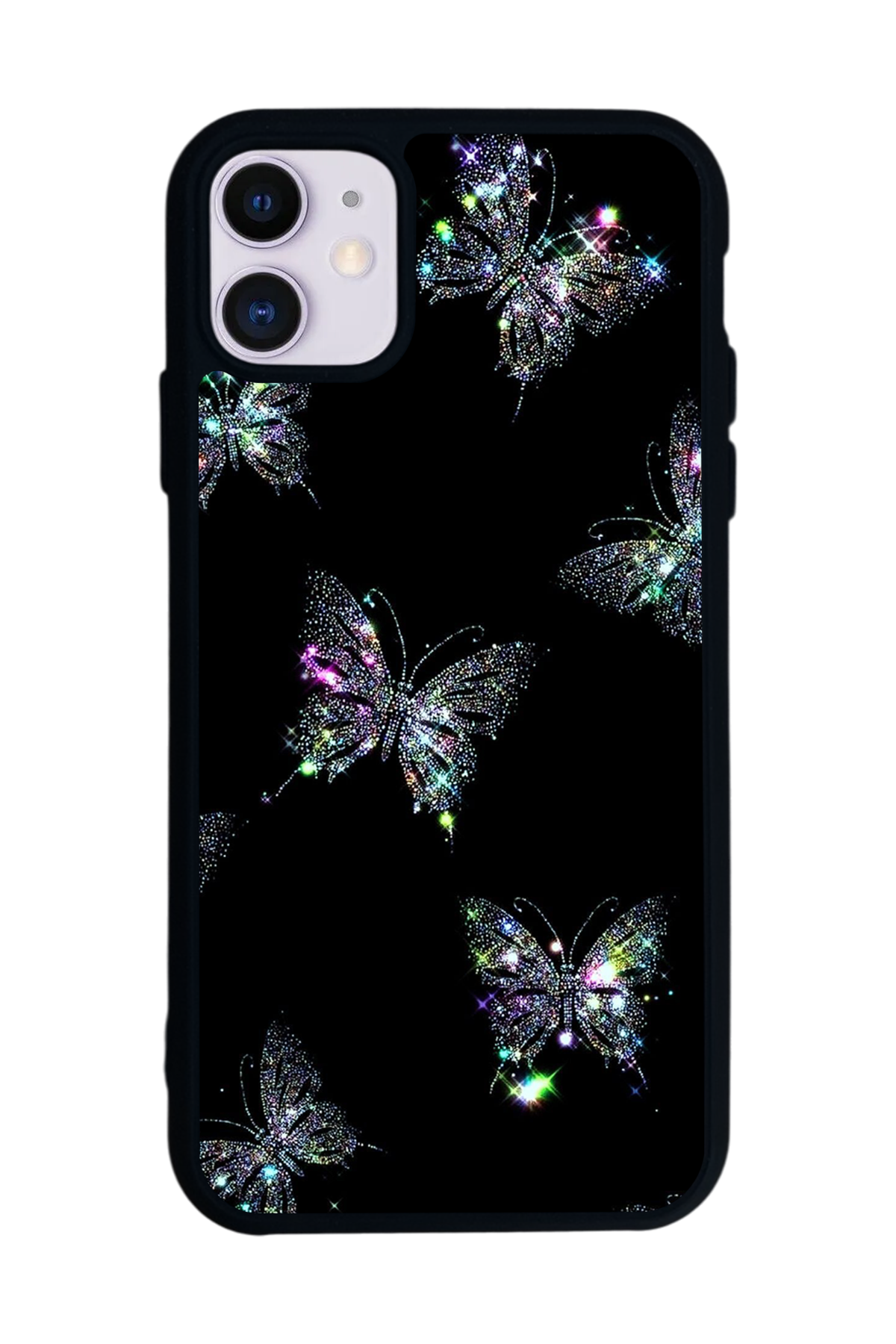iPhone 11 Uyumlu Kelebek Tasarımlı Glossy Premium Kılıf