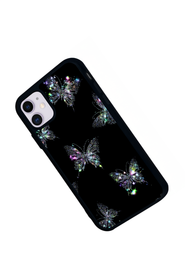 iPhone 11 Uyumlu Kelebek Tasarımlı Glossy Premium Kılıf
