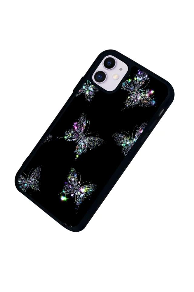 iPhone 11 Uyumlu Kelebek Tasarımlı Glossy Premium Kılıf