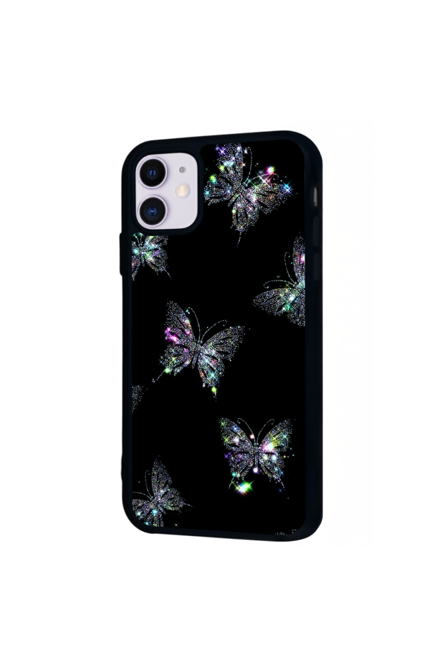 iPhone 11 Uyumlu Kelebek Tasarımlı Glossy Premium Kılıf