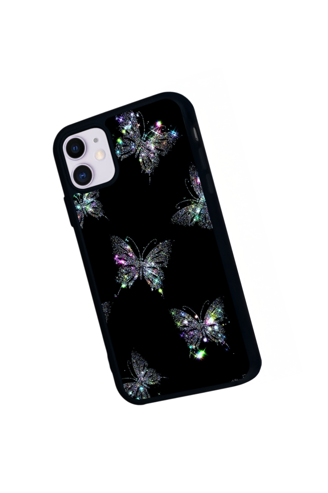 iPhone 11 Uyumlu Kelebek Tasarımlı Glossy Premium Kılıf