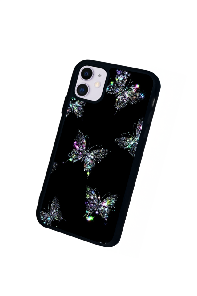 iPhone 11 Uyumlu Kelebek Tasarımlı Glossy Premium Kılıf