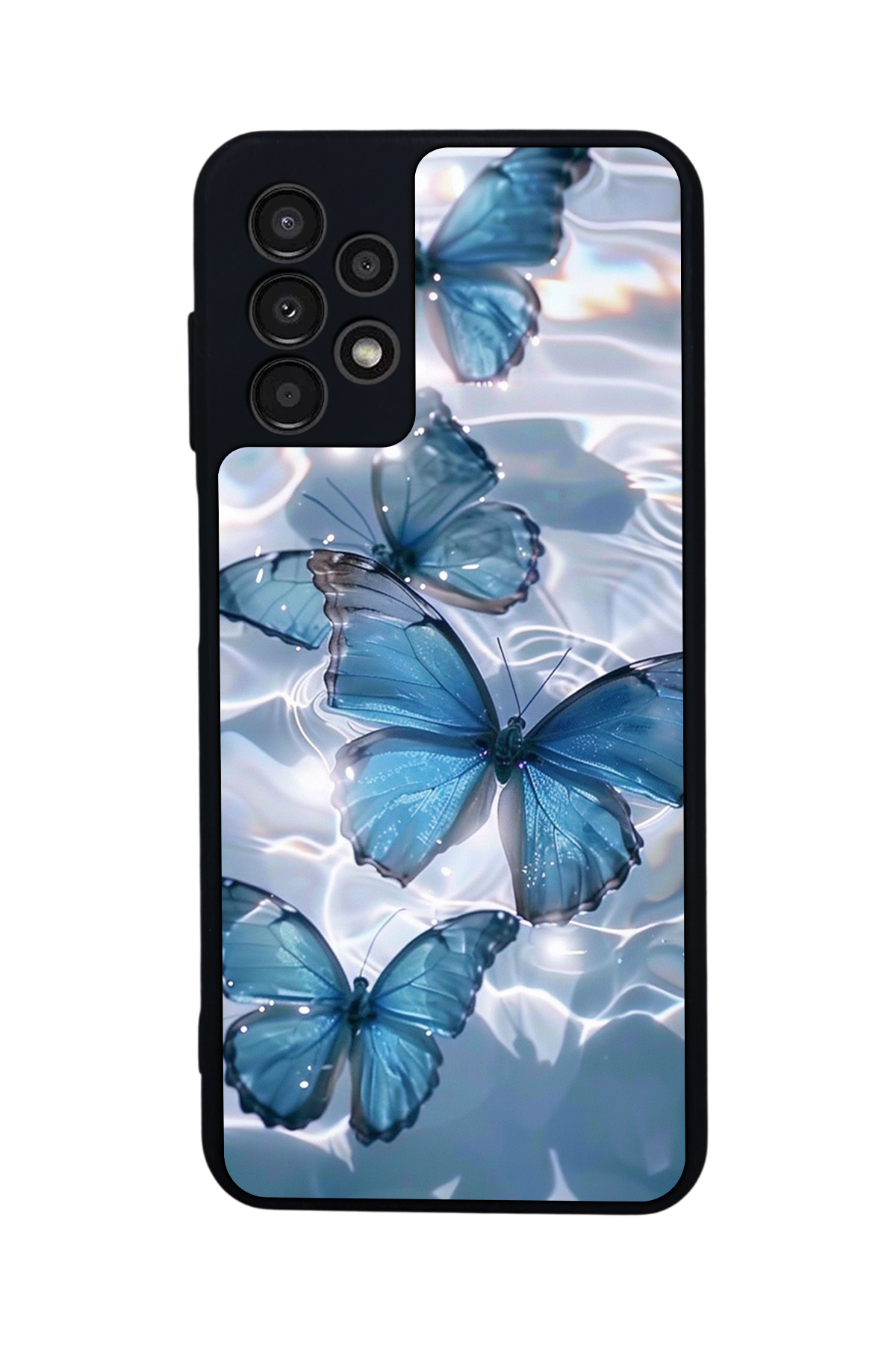 Samsung Galaxy A13 Uyumlu Kelebek Tasarımlı Glossy Premium Kılıf
