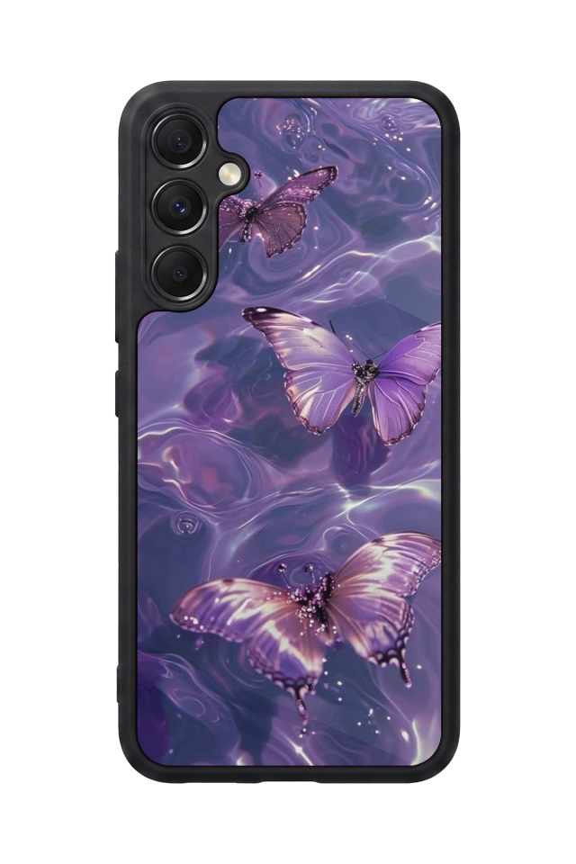 Samsung Galaxy M34 Uyumlu Kelebek Tasarımlı Glossy Premium Kılıf