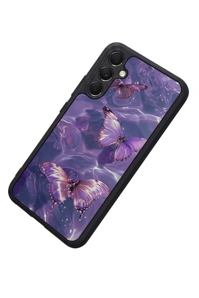 Samsung Galaxy M34 Uyumlu Kelebek Tasarımlı Glossy Premium Kılıf