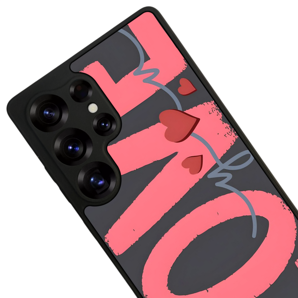 Samsung Galaxy S25 Ultra Uyumlu Love Tasarımlı Glossy Premium Kılıf