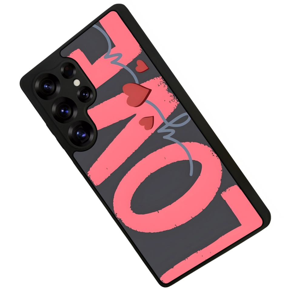 Samsung Galaxy S25 Ultra Uyumlu Love Tasarımlı Glossy Premium Kılıf