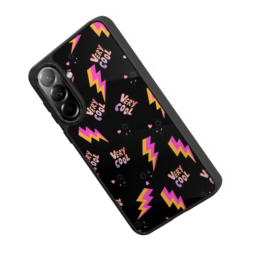 Samsung Galaxy A57 Uyumlu Simsek Tasarımlı Glossy Premium Kılıf