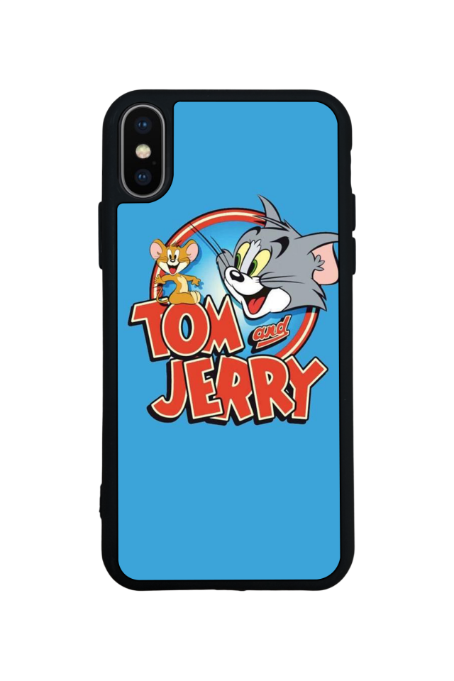 iPhone XS Max Uyumlu Tom And Jerry Tasarımlı Glossy Premium Kılıf