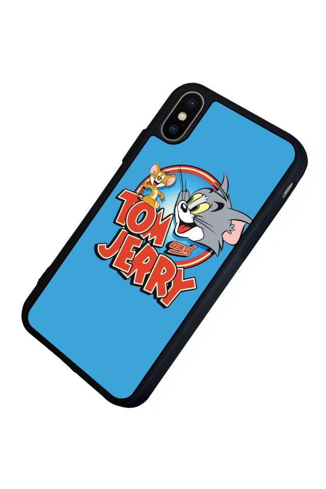 iPhone XS Max Uyumlu Tom And Jerry Tasarımlı Glossy Premium Kılıf