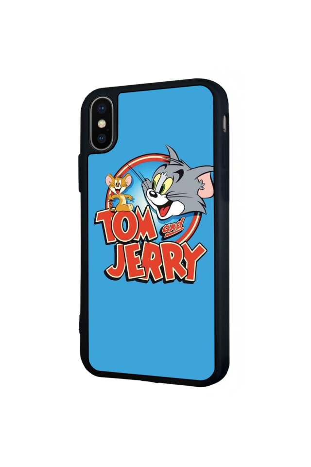 iPhone XS Max Uyumlu Tom And Jerry Tasarımlı Glossy Premium Kılıf