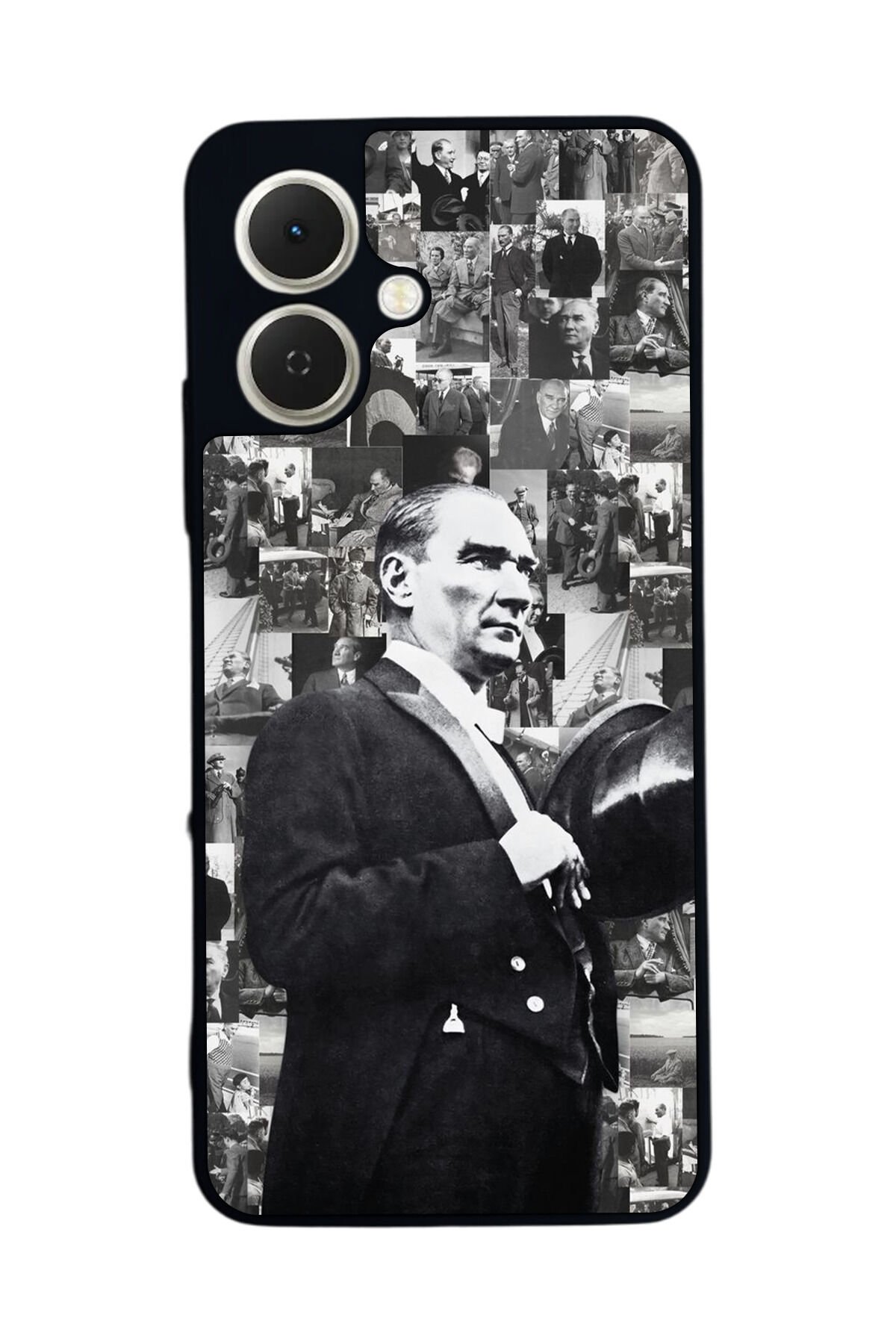 Tecno Spark GO 2 Uyumlu Mustafa Kemal Ataturk Tasarımlı Glossy Premium Kılıf