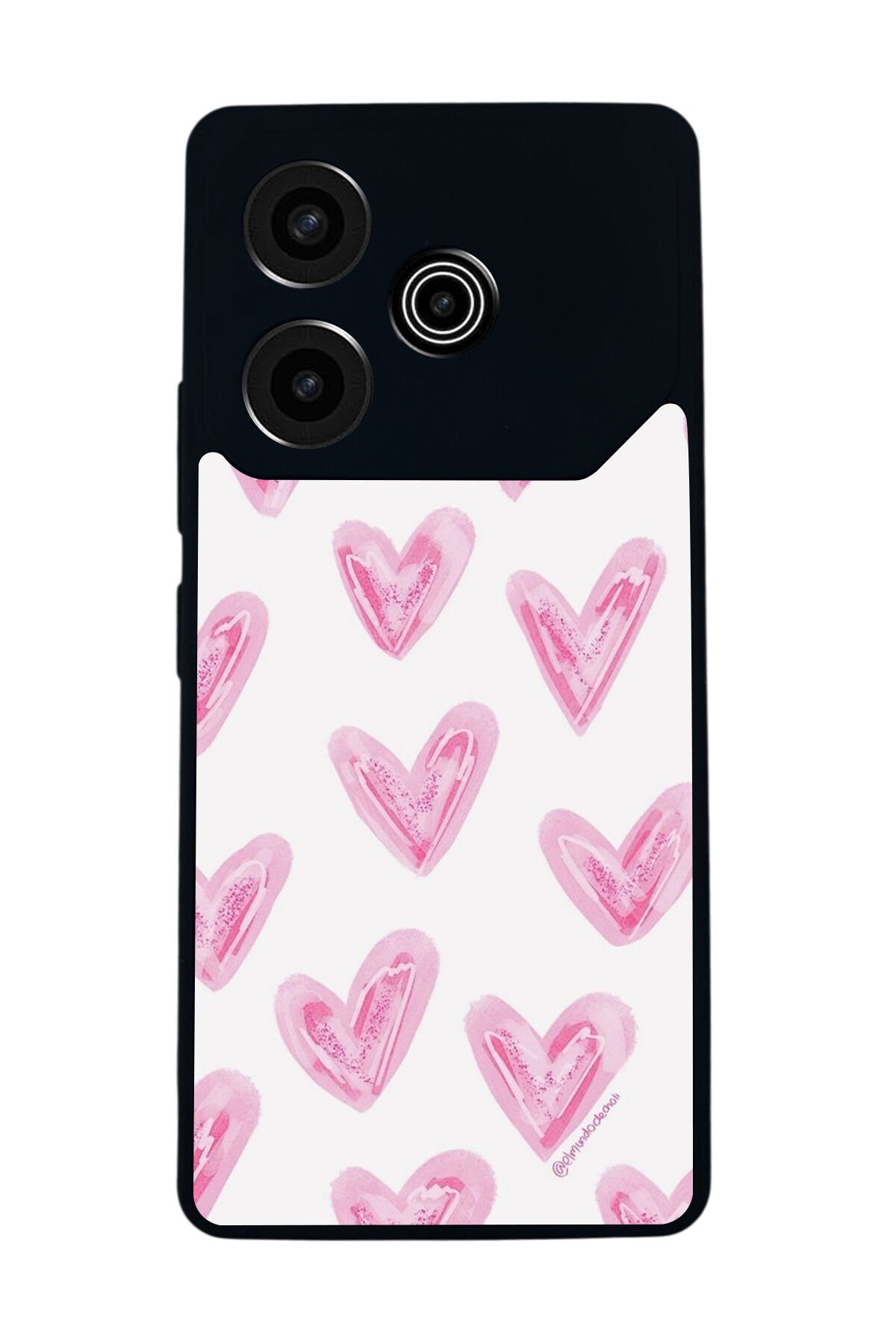 Tecno Pova 6 Uyumlu Kalp Love Tasarımlı Glossy Premium Kılıf