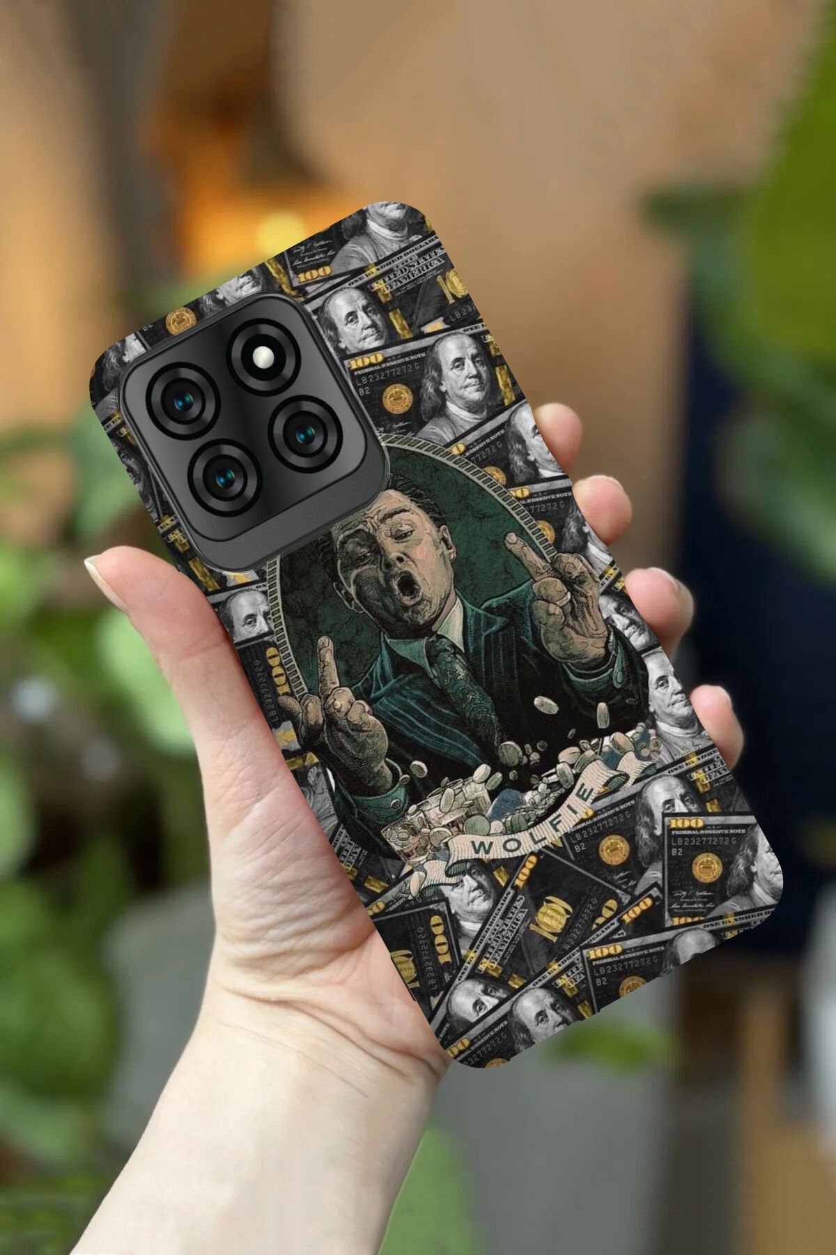 Reeder S71 Uyumlu Kamera Korumalı Para Desenli HD Baskılı Silikon Kılıf