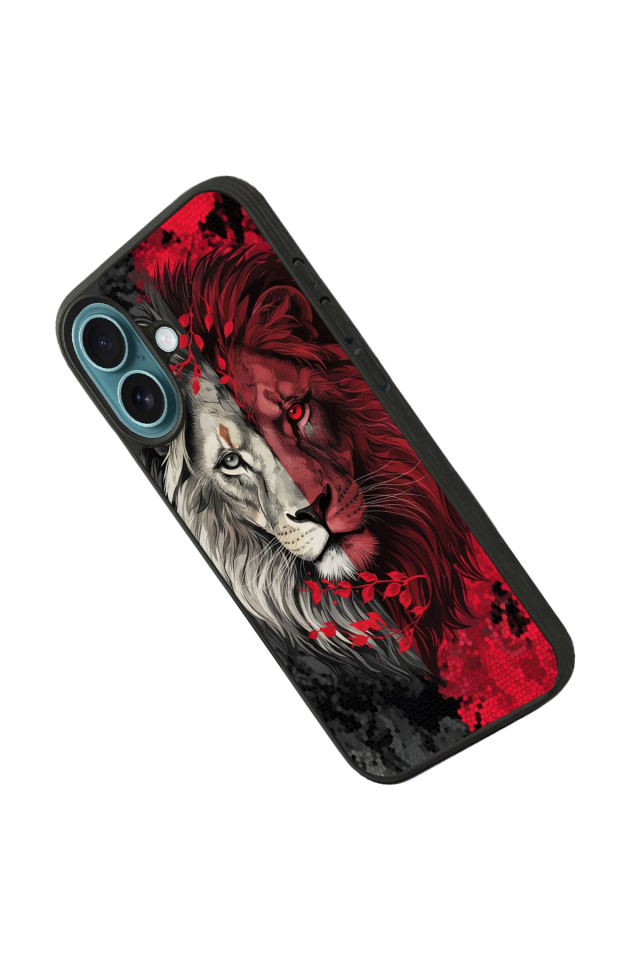 iPhone 16 Plus Uyumlu Aslan Tasarımlı Glossy Premium Kılıf