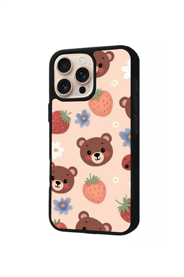 iPhone 15 Pro Uyumlu Ayı Tasarımlı Glossy Premium Kılıf