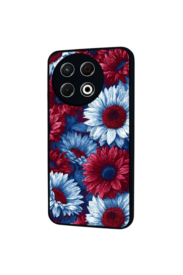 Tecno Spark 30 Pro Uyumlu Cicek Tasarımlı Glossy Premium Kılıf