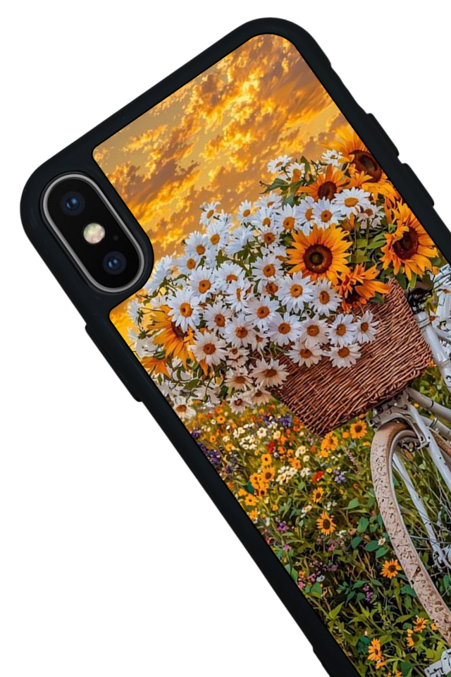 iPhone X/ XS Uyumlu Cicek Tasarımlı Glossy Premium Kılıf