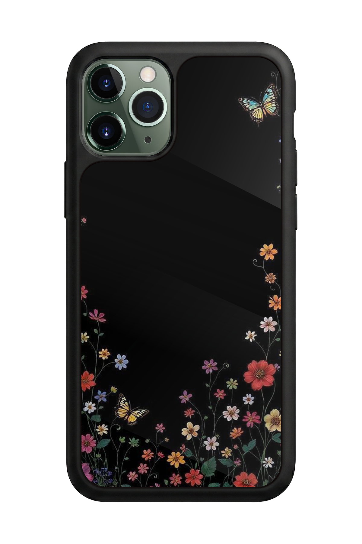 iPhone 11 Pro Max Uyumlu Floral Tasarımlı Glossy Premium Kılıf