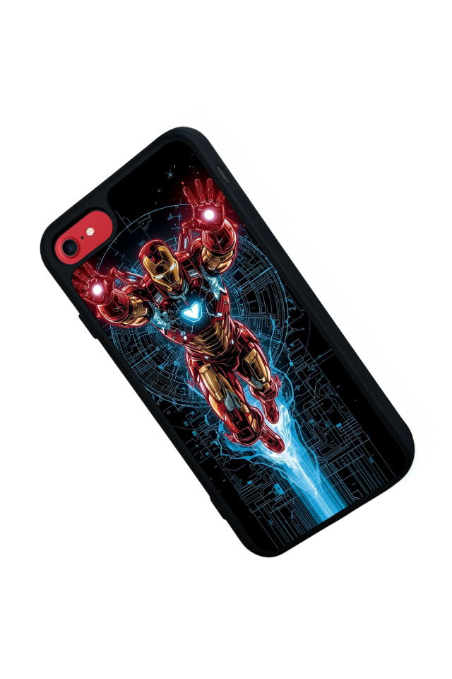 iPhone 8 Uyumlu Iron Man ( Demir Adam ) Tasarımlı Glossy Premium Kılıf
