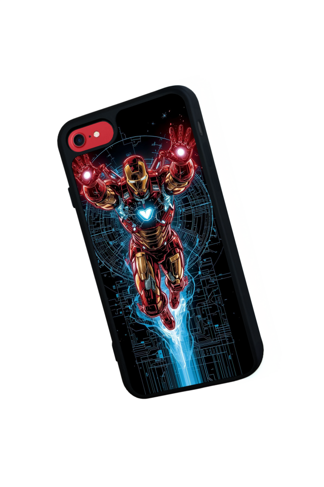 iPhone 8 Uyumlu Iron Man ( Demir Adam ) Tasarımlı Glossy Premium Kılıf