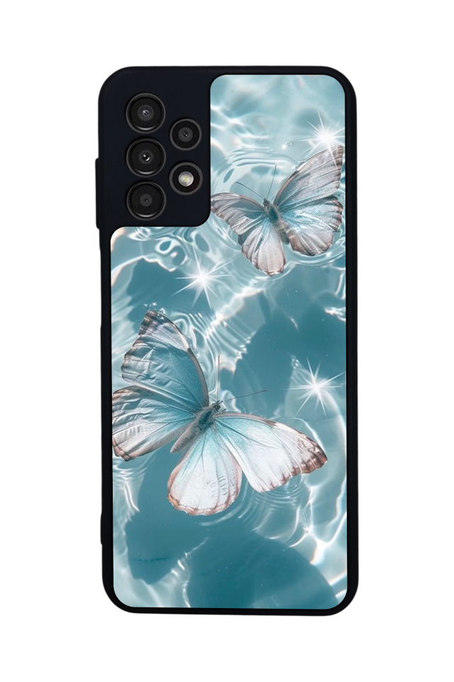 Samsung Galaxy A13 Uyumlu Kelebek Tasarımlı Glossy Premium Kılıf