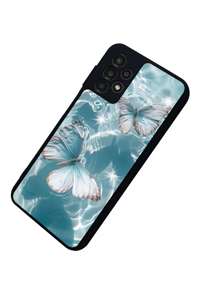 Samsung Galaxy A13 Uyumlu Kelebek Tasarımlı Glossy Premium Kılıf
