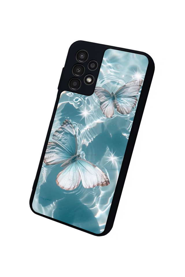 Samsung Galaxy A13 Uyumlu Kelebek Tasarımlı Glossy Premium Kılıf