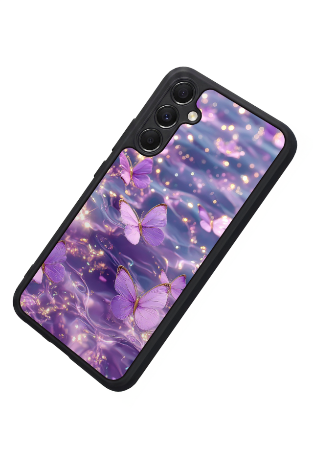 Samsung Galaxy M34 Uyumlu Kelebek Tasarımlı Glossy Premium Kılıf