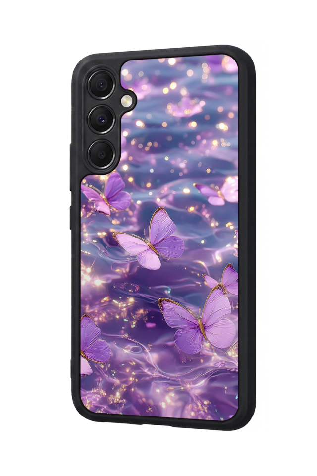 Samsung Galaxy M34 Uyumlu Kelebek Tasarımlı Glossy Premium Kılıf