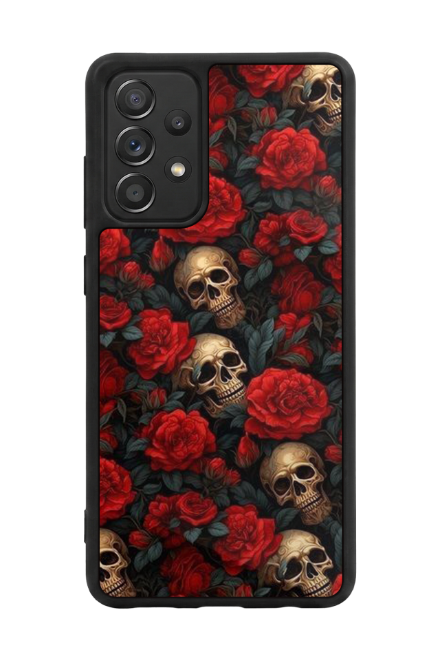 Samsung Galaxy A72 Uyumlu KuruKafa Tasarımlı Glossy Premium Kılıf