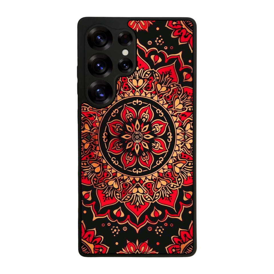 Samsung Galaxy S25 Ultra Uyumlu Mandala Tasarımlı Glossy Premium Kılıf